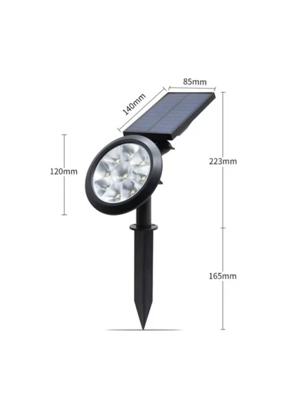 Cata Ct-7320B 18W Solar Bahçe Armatürü (Beyaz) - 2