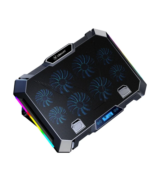 Dexım Dna005 K28 Nb Aks 8 Rgb Fanlı 2Xusb Lcd Ekran Telefon Standlı Notebook Soğutucu Stand - 3