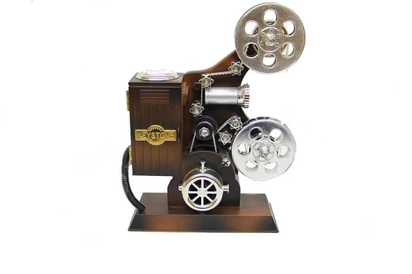 pilelistore Film Makinesi Müzikli Müzik Kutusu Dekoratif Ev Ofis Hediyelik