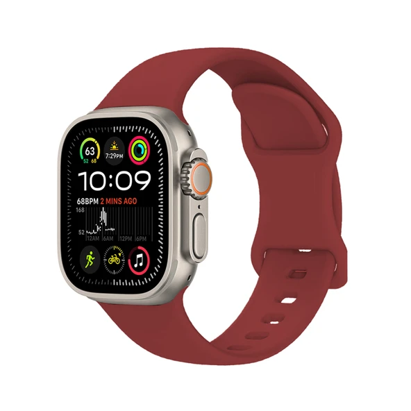 Apple Watch Ultra 49mm Esnek Soft Yüzeyli Ayarlanabilir Silikon Kordon KRD131