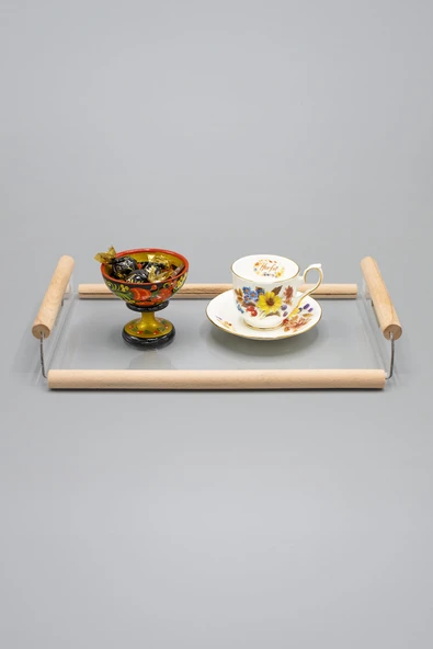 Modern Tasarım Şeffaf Pleksi, Şık Servis ve Sunum Tepsisi - 3