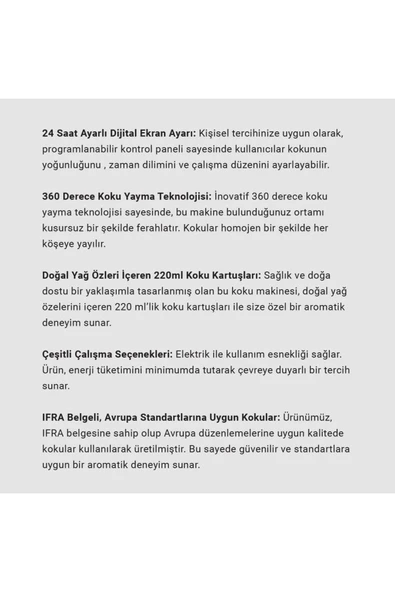 CARPEX A1 Pro 900 Koku Makinesi ve Cute A1 Koku Kartuşu 200 ML Seti - 7