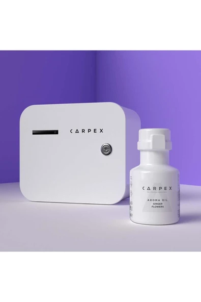 CARPEX A1 Eco Geniş Alan Koku Makinesi ve Ginger Flowers A1 Koku Kartuşu 200 ML Seti ürün görseli