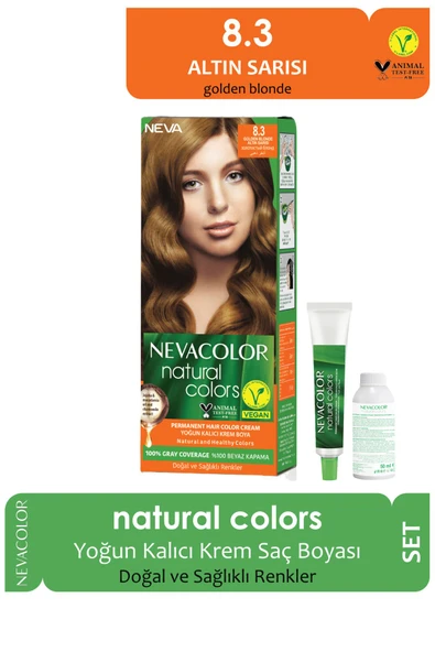 Natural Saç Boyası Seti 8.3 Altın Sarısı