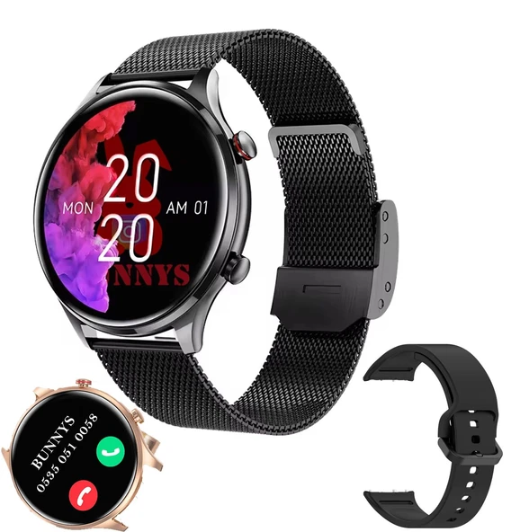 Bunnys Huawei Enjoy 70X Uyumlu Su Geçirmez Akıllı Saat Mini 1.32 İnç AMOLED ürün görseli