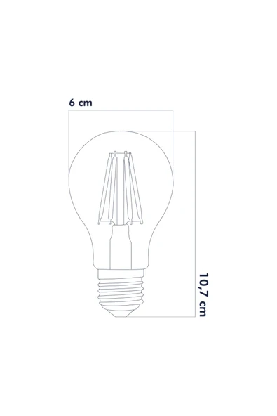 3 Renkli Led Filament Rustik Ampul 6W E27 A60 ERD-261 - 3