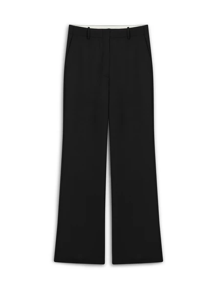 Nocturne Minimalist Yüksek Bel Geniş Paça Kadın Pantolon - Modern Tasarım - Resim 3