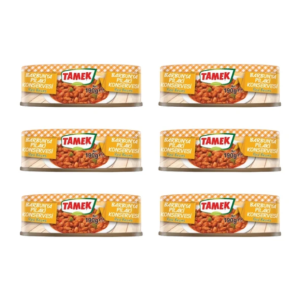 Tamek Barbunya Pilaki 190 gr x 6 Adet