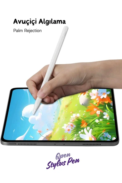 iPad Air M3 2025 11 & 13 inç Uyumlu Manyetik Şarj Olabilen Bluetooth Özellikli USB-C Tablet Kalemi - 2