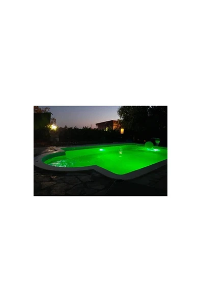 32 Watt 12 Volt Tenda Led Turkuaz Sıva Üstü Havuz Lambası 32w 12v - 5