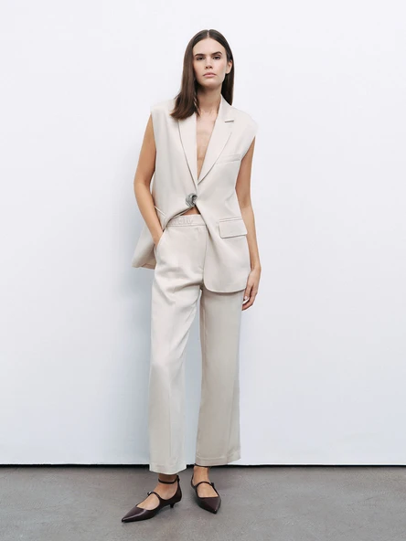 Nocturne Minimalist Crop Pantolon - Günlük & Ofis Şıklığı