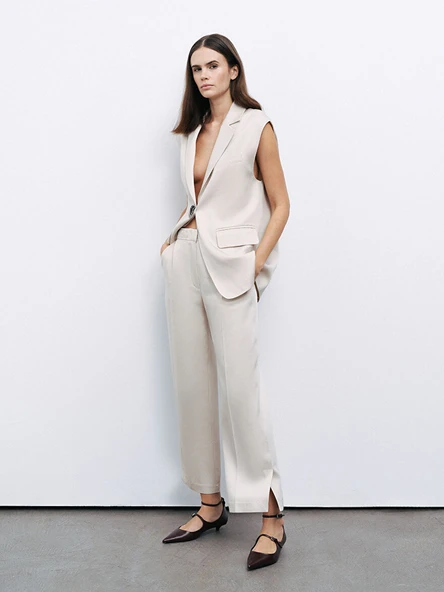 Nocturne Minimalist Crop Pantolon - Günlük & Ofis Şıklığı - 3