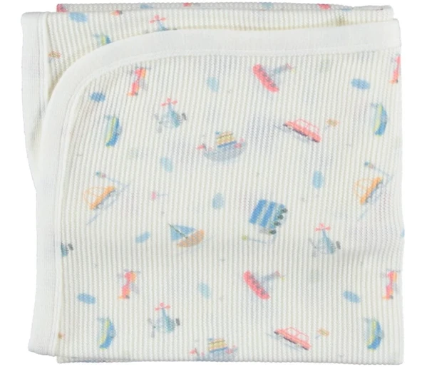 Bebek Baskılı Triko Uyku Battaniye Kaliteli Pamuklu Triko ürün görseli