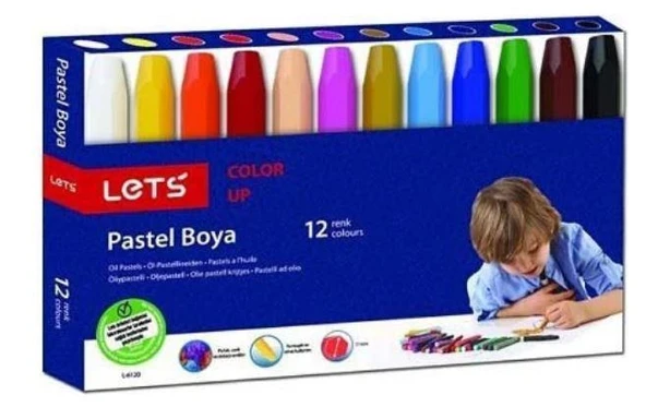 LETS PASTEL BOYA 12 RENK KARTON KUTU L-6120