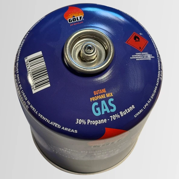 3'lü Set - GOLF Butan Propan Kamp Gazı Valfli Kartuş 230 GR - 2