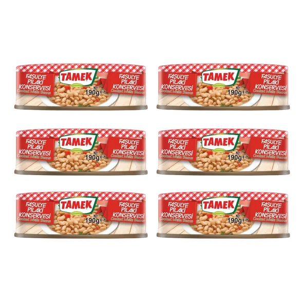 Tamek Fasulye Pilaki 190 gr x 6 Adet