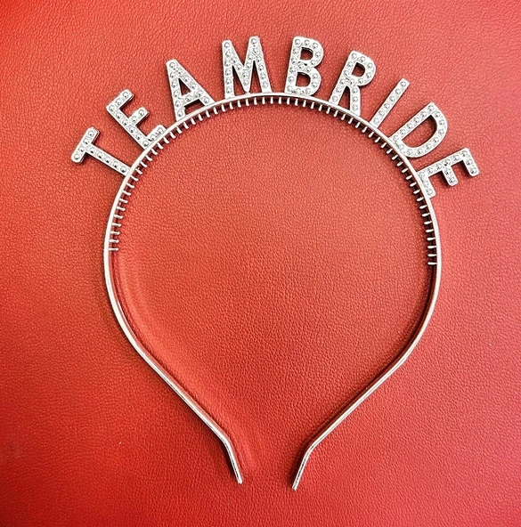 pilelistore Gümüş Renk Team Bride Taç Plastik – Gelin ve Nedime Tacı