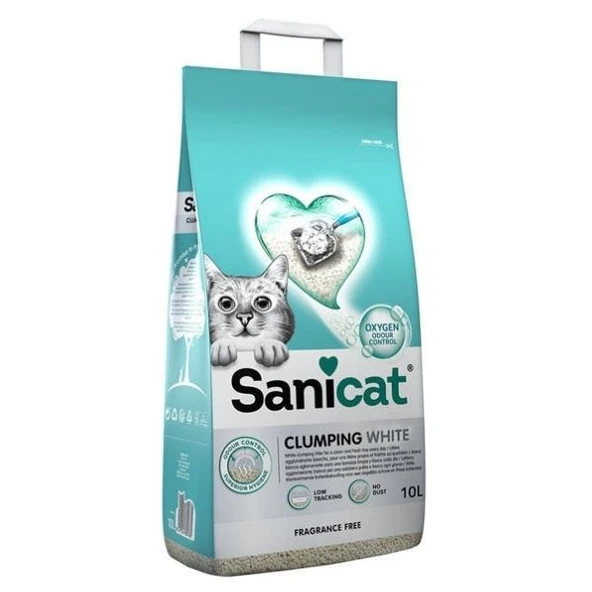Sanicat Clumping White Kokusuz Kedi Kumu 10 L ürün görseli