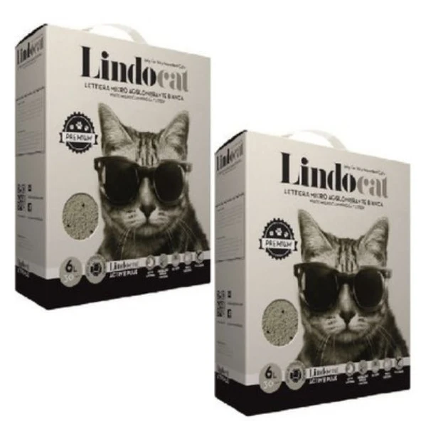 Lindocat Aktif Karbonlu Kedi Kumu 6 L x 2 Adet