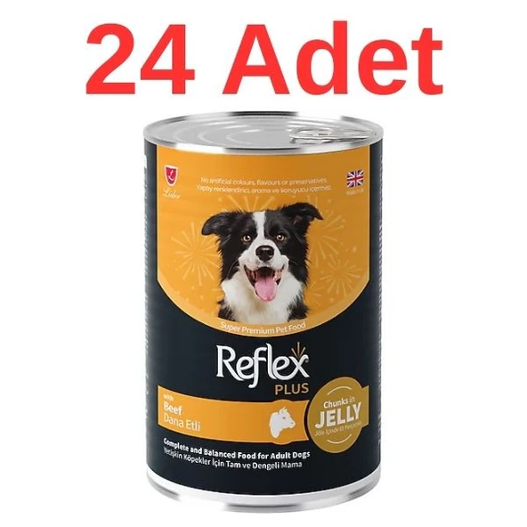 Reflex Plus Biftekli Et Parçacıklı Köpek Konservesi 400 gr x 24 Adet