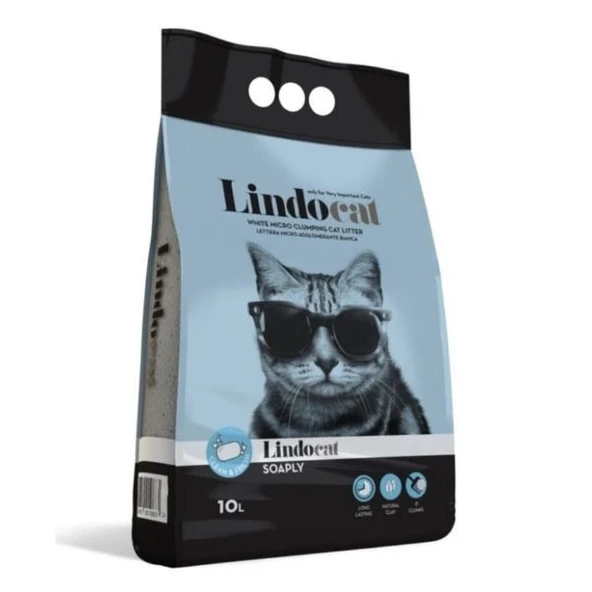 Lindocat Marsilya Sabunu Kokulu İnce Taneli  Kedi Kumu 10 L ürün görseli