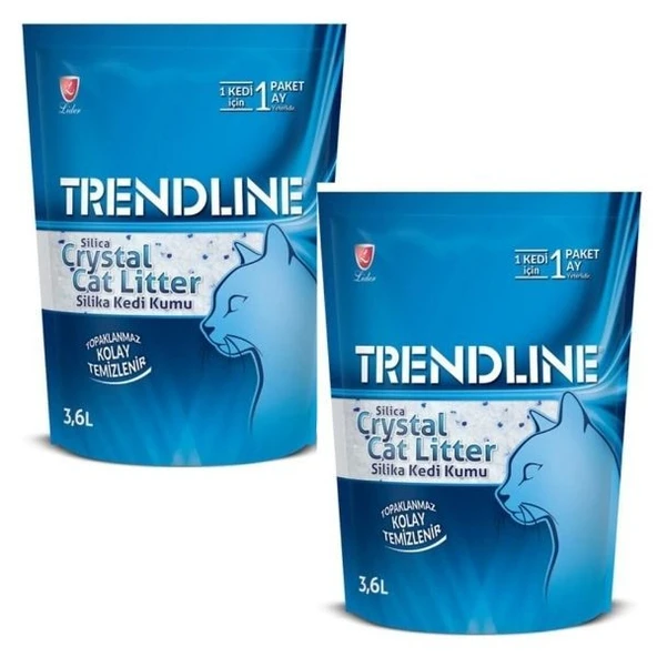 Trendline Tozsuz Silika Kristal Kedi Kumu 3,6 L x 2 Adet