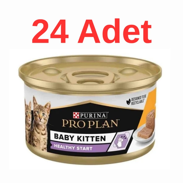 Pro Plan Baby Kitten Tavuklu Yavru Kedi Konservesi 85 gr x 24 Adet ürün görseli