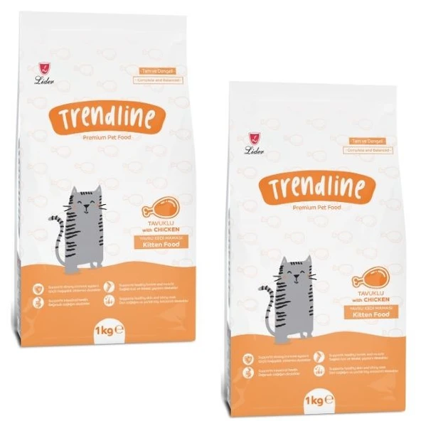 Trendline Kitten Tavuklu Yavru Kedi Maması 1 kg x 2 Adet ürün görseli