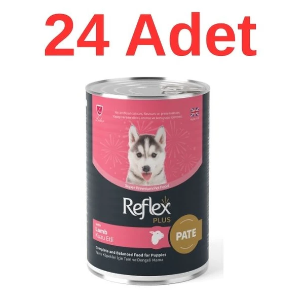 Reflex Plus Kuzu Etli Pate Yavru Köpek Konservesi 400 gr x 24 Adet ürün görseli