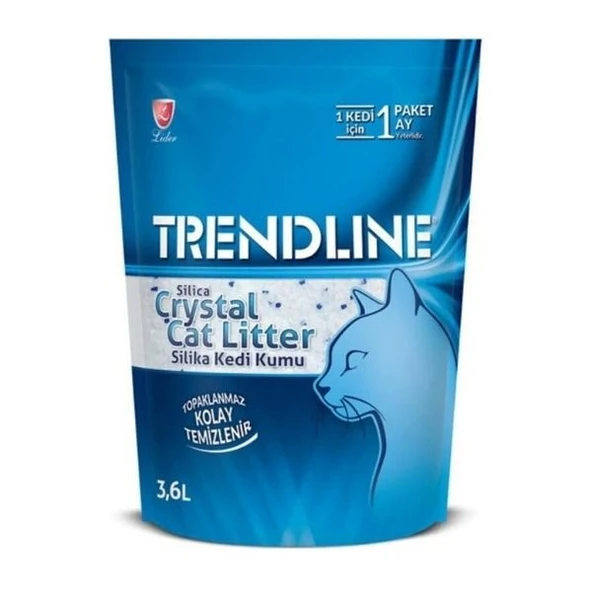 Trendline Tozsuz Silika Kristal Kedi Kumu 3,6 L