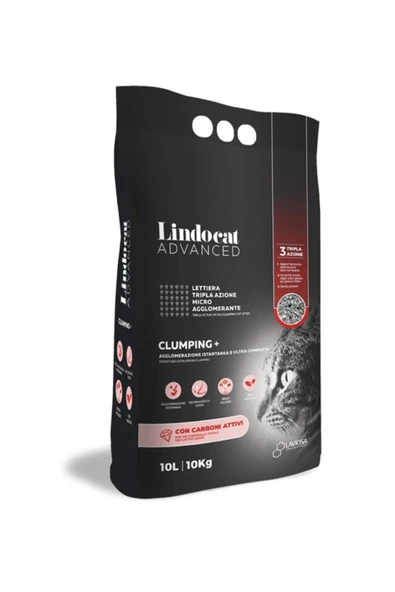 Lindocat Advanced Clumping Plus Aktif Karbonlu Kedi Kumu 10 L ürün görseli