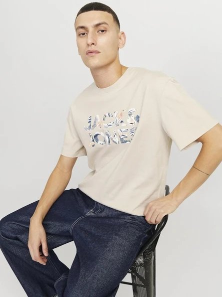 Jack Jones Ebran Logo Erkek Tişört 12268127 - 5