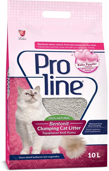 Proline Bebek Pudrası Kokulu Kalın Taneli Kedi Kumu 10 L