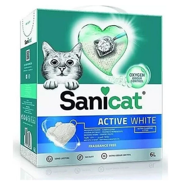 Sanicat Active White Kokusuz Kedi Kumu 6 L ürün görseli