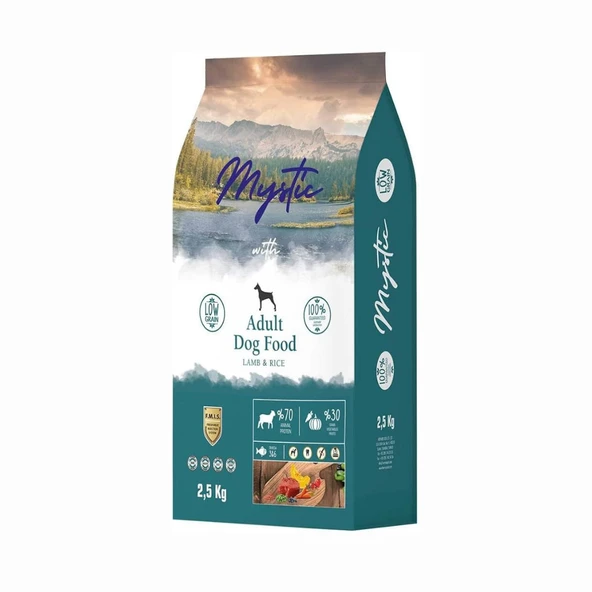 Mystic Düşük Tahıllı Kuzu Etli Yetişkin Köpek Maması 2,5 kg ürün görseli