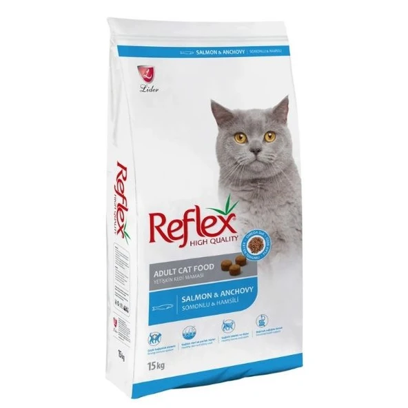 Reflex Somonlu ve Hamsili Yetişkin Kedi Maması 15 kg ürün görseli