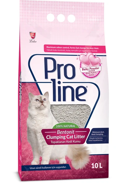 Proline Bebek Pudrası Kokulu Kedi Kumu 10 L