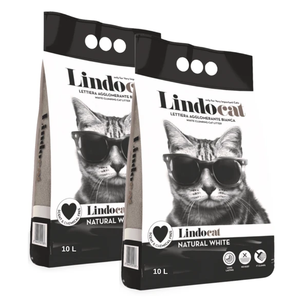 Lindocat Kokusuz Kalın Taneli Kedi Kumu 10 L x 2 Adet