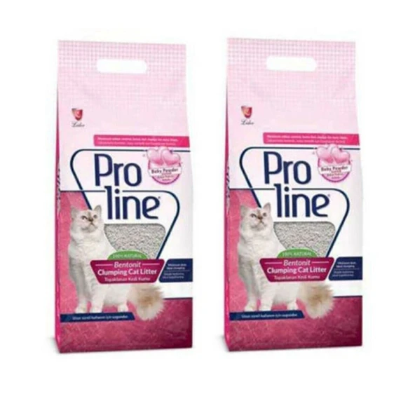 Proline Bebek Pudrası Kokulu Kedi Kumu 5 L x 2 Adet ürün görseli