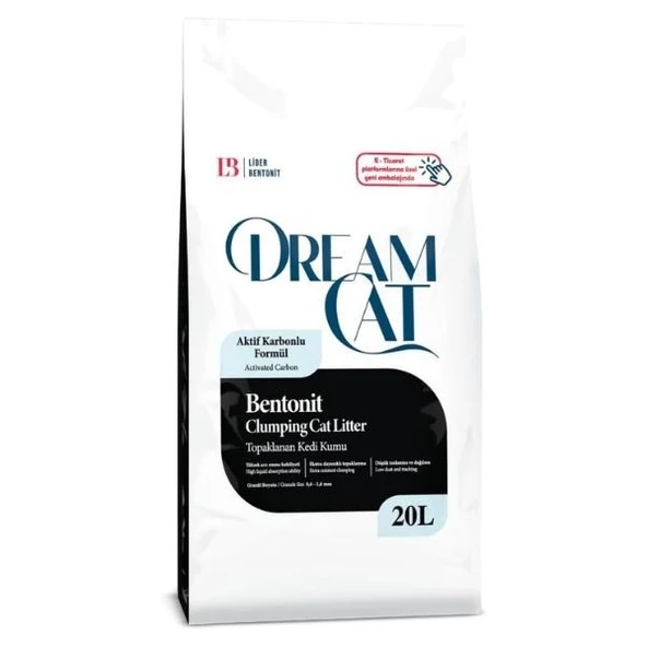 Dream Cat Aktif Karbonlu Kedi Kumu 20 L