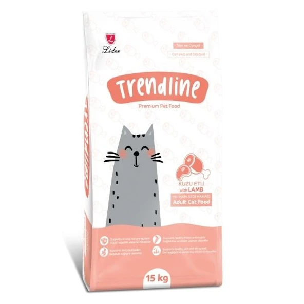 Trendline Kuzu Etli Yetiskin Kedi Maması 15 kg ürün görseli