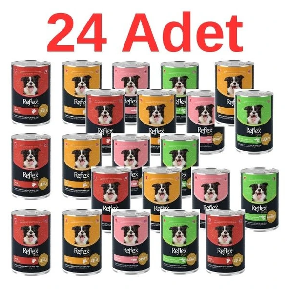 Reflex Plus Karışık Köpek Konservesi 400 gr x 24 Adet