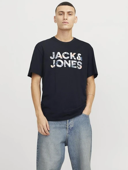 Jack Jones Ebran Logo Erkek Tişört 12268127 - 4