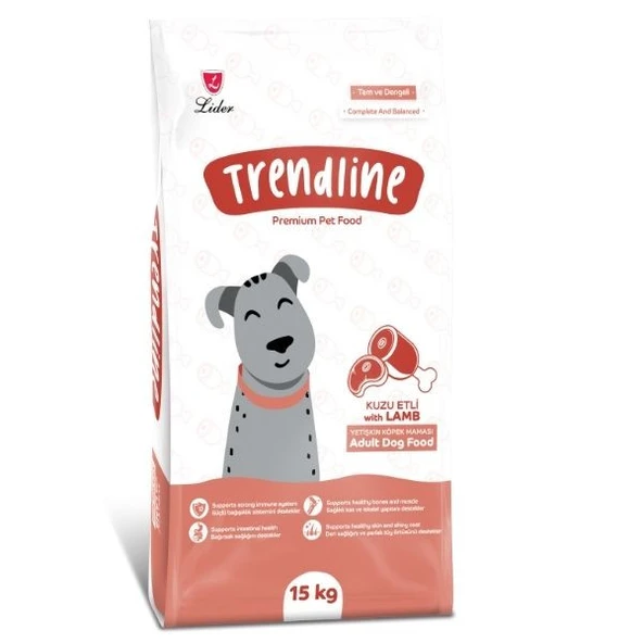 Trendline Kuzu Etli Yetişkin Köpek Maması 15 kg