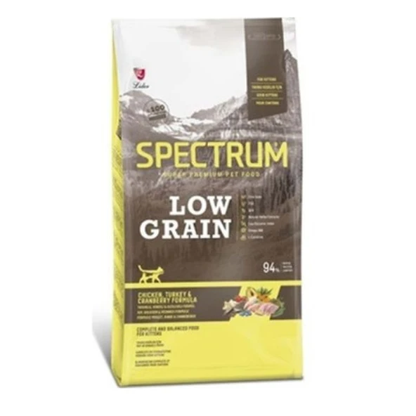 Spectrum Low Grain Tavuklu & Hindili Yavru Kedi Maması 12 kg ürün görseli