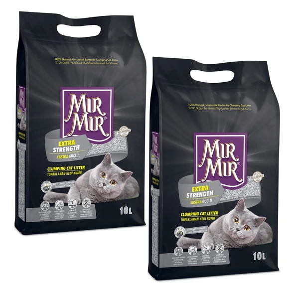 MırMır Aktif Karbonlu Kedi Kumu 10 L x 2 Adet ürün görseli