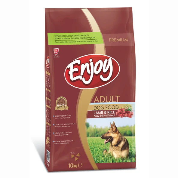 Enjoy Kuzu Etli ve Pirinçli Yetişkin Köpek Maması 10 kg