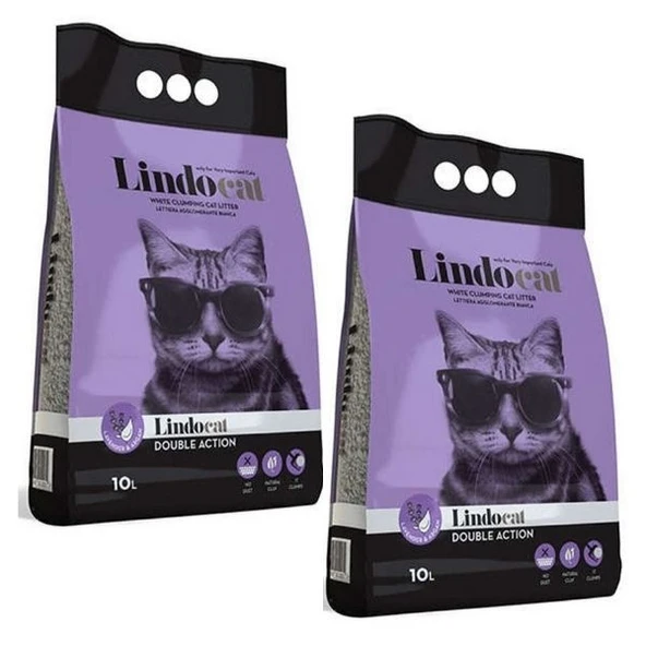 Lindocat Lavanta Kokulu Kedi Kumu 10 L x 2 Adet ürün görseli