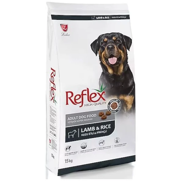 Reflex Kuzu Etli ve Pirinçli Yetişkin Köpek Maması 15 kg