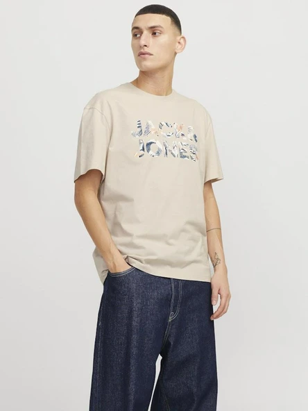 Jack Jones Ebran Logo Erkek Tişört 12268127 - 4